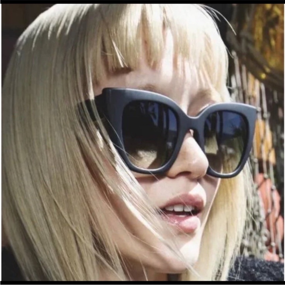 TOMS‎ Dark Gray Cat-Eye Sunglasses NWT OS UV Protection - Picture 2 of 9